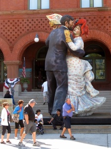 Larger-than-life statuary abounds in Key West. This one is in front of the old Customs House, now a museum.